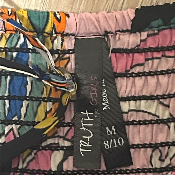 Truth NYC Girls Smocked Colorful Patterned Paisley Top/Dress Sz 8/10 - Picture 5 of 5